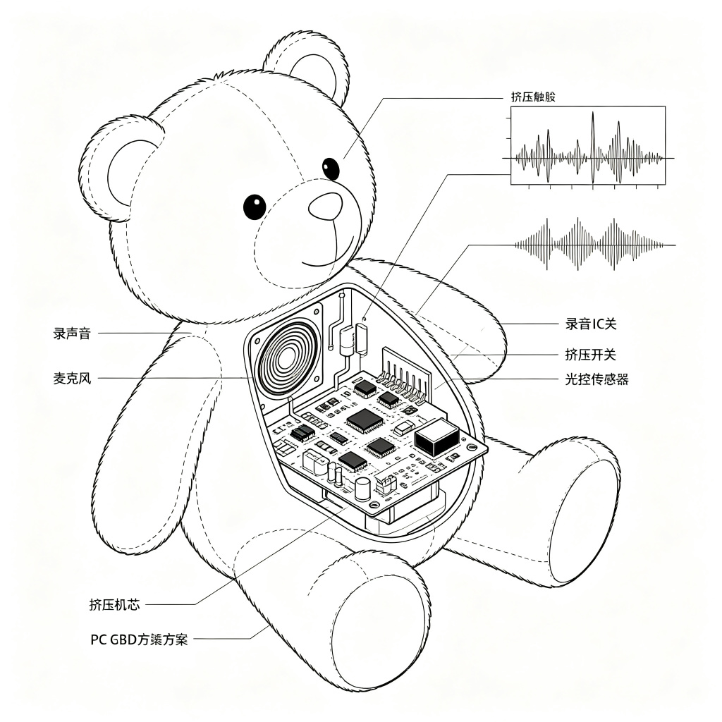 毛绒玩具录音机芯PCBA方案