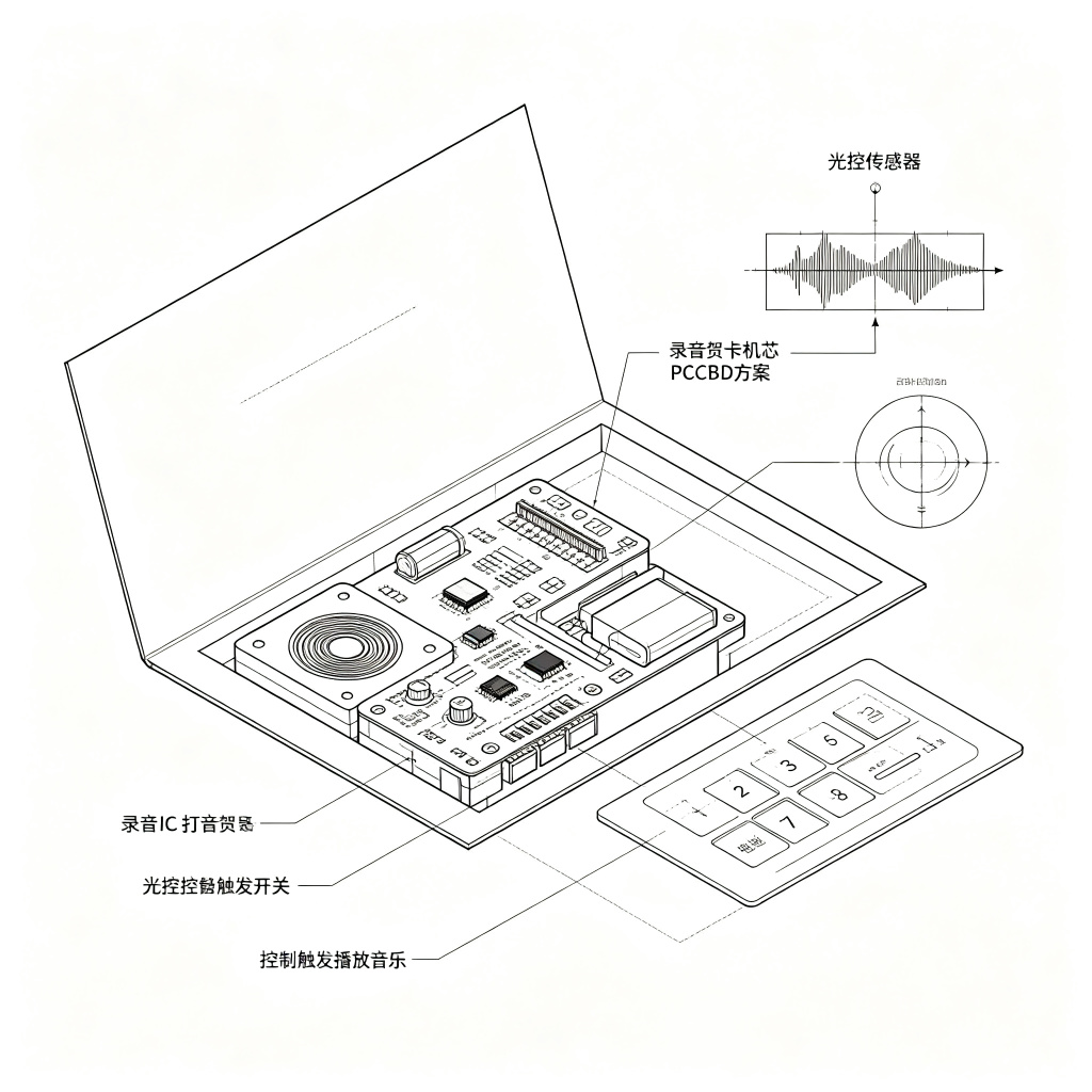 录音贺卡机芯PCBA方案